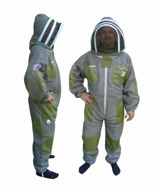 Bee Suit Ventilated Beekeeping Green 3 Layer Vented Professional Protection 🐝