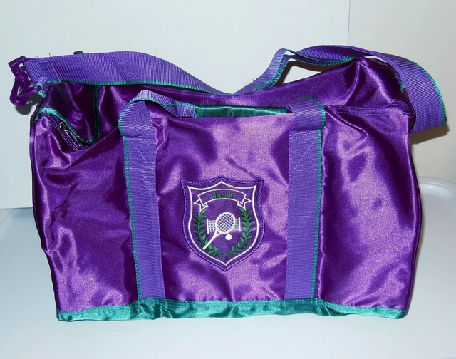 Harrods Duffle Gym Bag Wimbledon Colorway Tennis Sports Badge Tag Patch Vintage