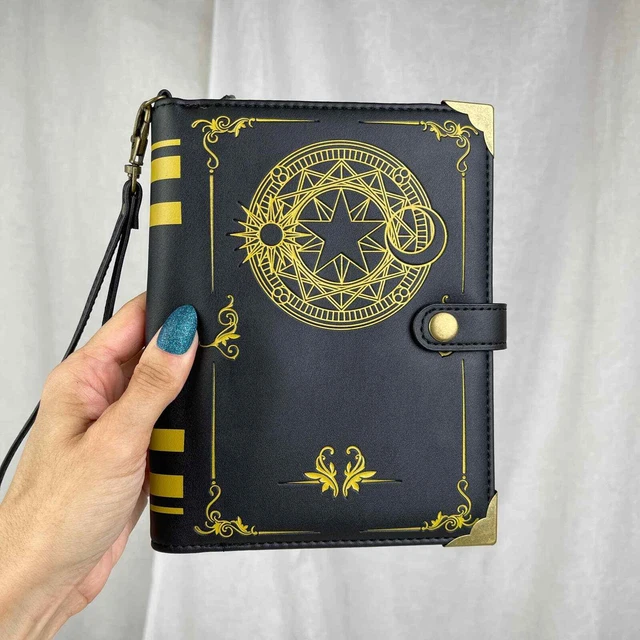 NWT Think Geek Black Magic Spellbook Billfold Wallet SOLD OUT HTF Black Yellow