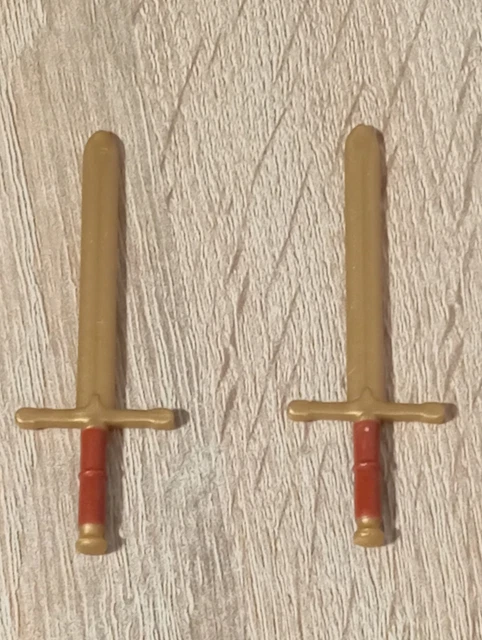 Épées à Gemmes Playmobil X2 - Pièces Détachées Médiévales - Occasion - Pour Chevaliers