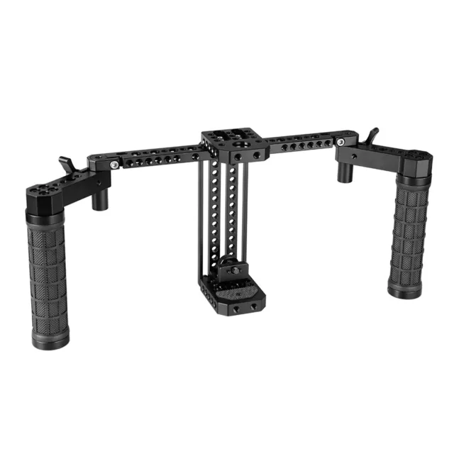 CAMVATE Adjustable 7" LCD Monitor Cage Kit Dual Handgrip For SmallHD 700 Series