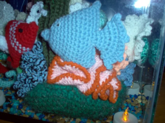 Gift Idea    New, hand crochet sea creatures, reefs, to fill aquarium 3