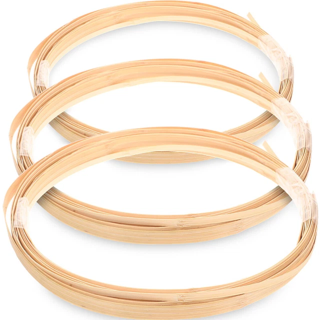 3 rollos de tiras tejidas de bambú para artesanía hágalo usted mismo cesta de bambú material de tejido