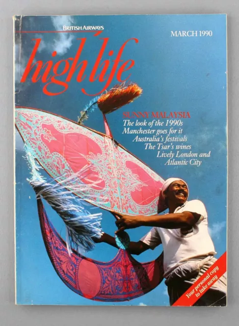 British Airways Highlife Airline Inflight Magazine March 1990 Ba Catering
