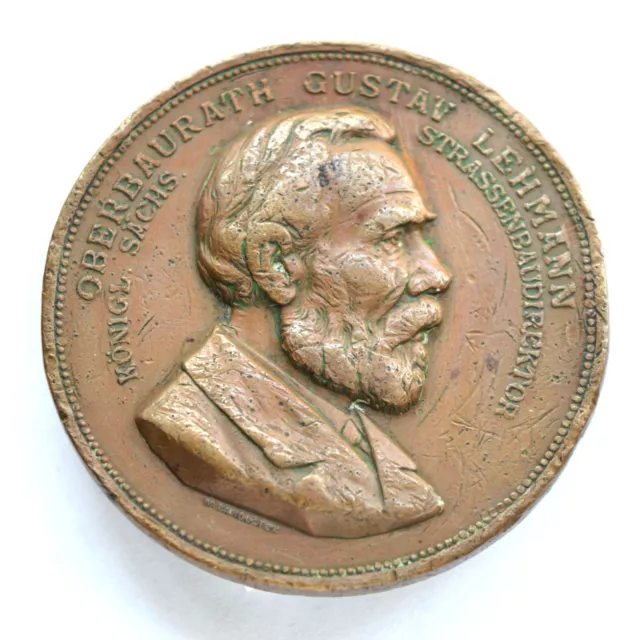 1897 Max Barduleck German Bronze Medal Gustav Lehmann