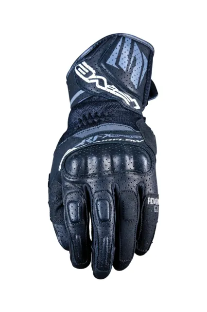 FIVE RFX Sport Airflow Black Motorcycle Gloves GFRFX5107 Size 2X-Large