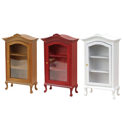 1/12 Dollhouse Miniature Wooden Storage Cabinet With Door Furniture Accessories