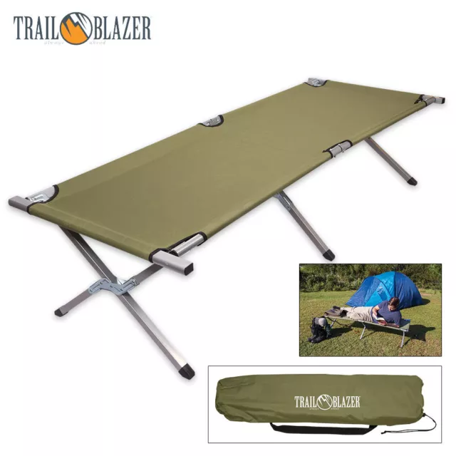 Compact Folding Camping Bed Outdoor Portable Military Cot Sleeping Hiking Travel