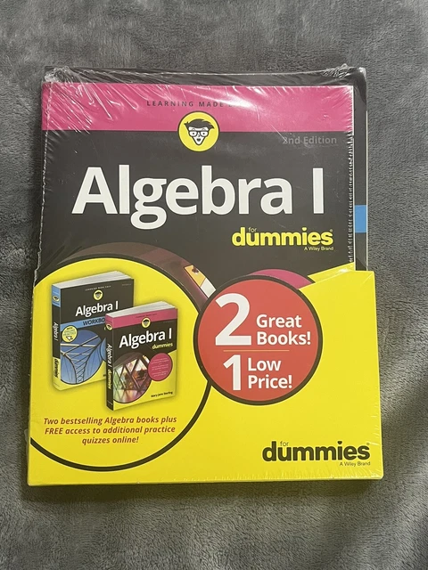 Algebra I for Dummies Book + Workbook Bundle by Mary Jane Sterling (2017, Trade