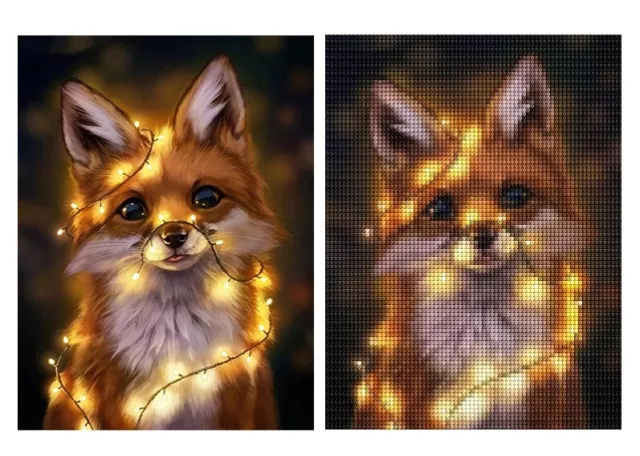 5D Diamond Painting Full Diamant Kreuzstich Stickerei Malerei Fuchs Bilder Deko 2