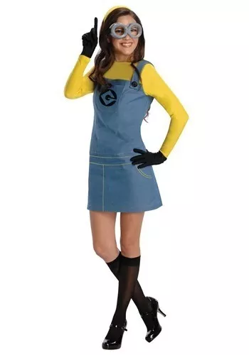 Despicable Me Minion Costume - Ladies Fancy Dress - Extra Small