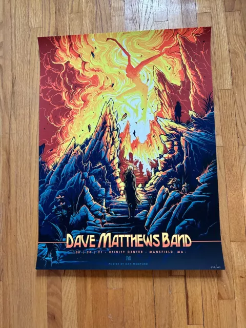 Dave Matthews Band DMB poster Mansfield gig print 2021 by Dan Mumford