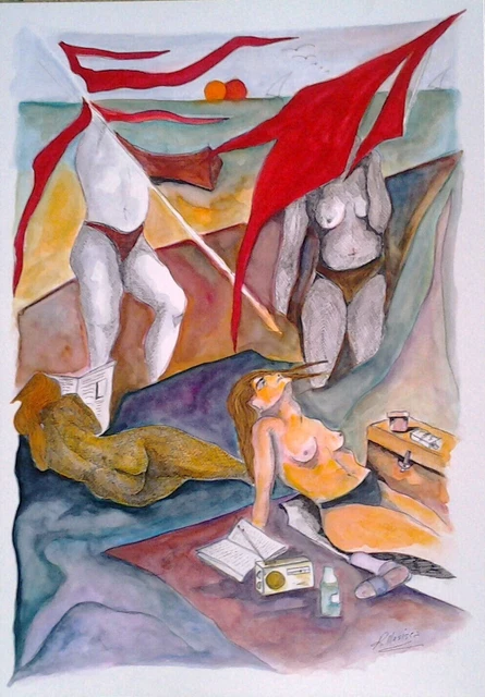 Tecnica mista originale di Romeo Mesisca 35x50 (2019)