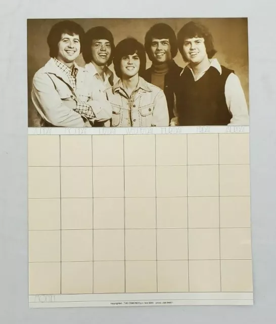 VINTAGE ~ THE OSMONDS - Fan Club Cardstock Wright in Calander Mailer - c.1970's
