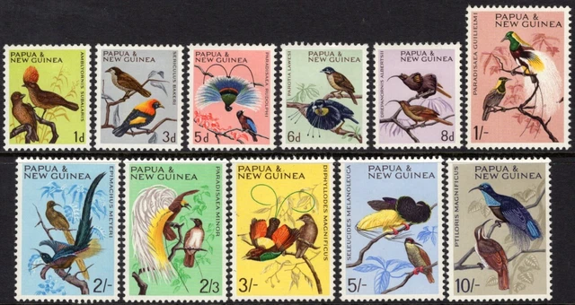 1964-65 PAPUA NEW Guinea Bird Definitive Series Set Of 11 Mint Never ...