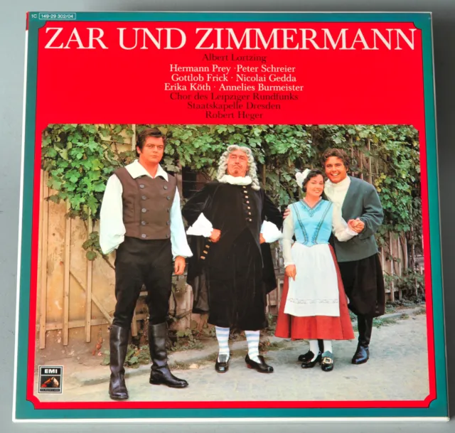 LORTZING, Zar und Zimmermann, Staatskapelle Dresden, Heger, Prey, Schreier  3 LP