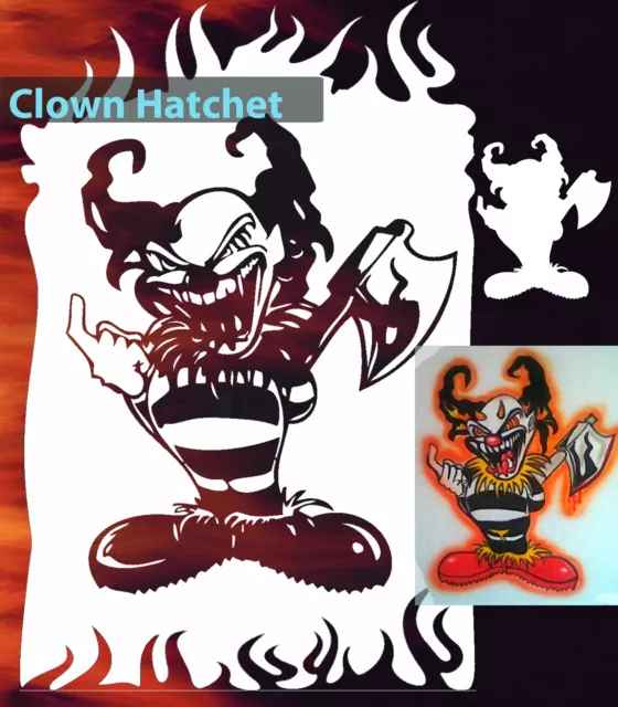 Mini Clown 1 Two Layer Airbrush Stencil Spray Vision Template