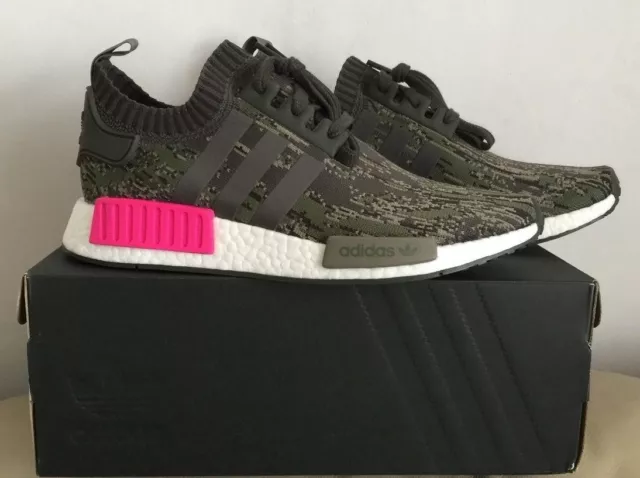 Baskets Homme Adidas Nmd_R1 Utilitaire Gris-Choc Rose Bz0222 Différentes Tailles