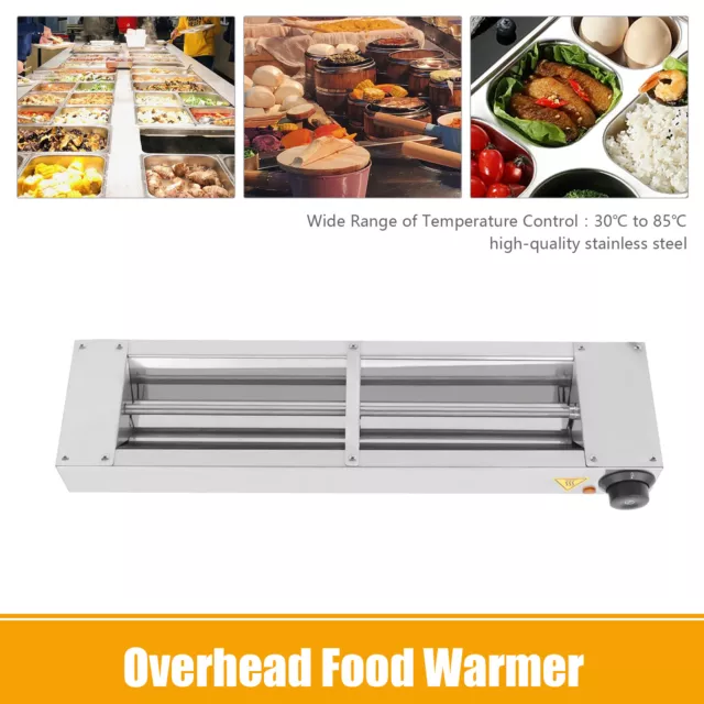 24in Overhead Food Warmer Commercial Infrared Strip Heater with Cord & Plug 110V