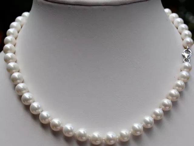 AAA 51cm 8mm Echt Zucht Süßwasser Perlen Schmuck Halskette Perlenkette Collier