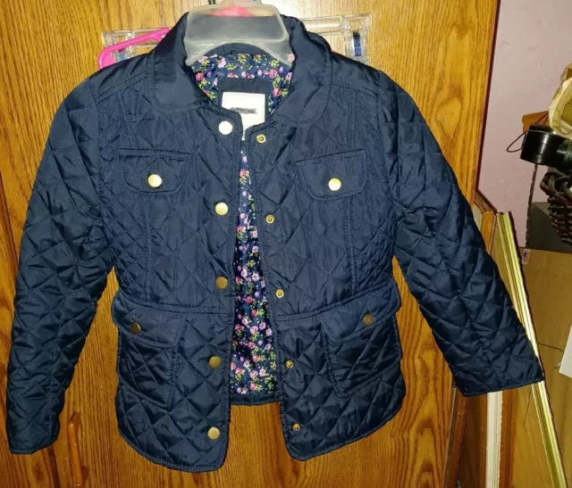 Girl's Cherokee Winter Puffer Jacket Light Weight Navy Blue Size S/P