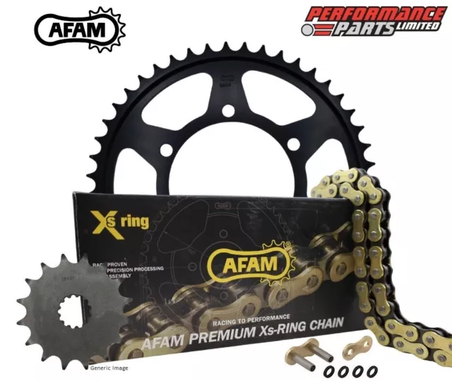 BMW G310R 16-22 AFAM XSR Super Heavy Duty Gold X-Ring Chain and Sprocket Kit