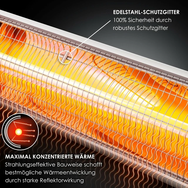 KESSER® Infrarotstrahler Heizstrahler Terrassenstrahler Wärmestrahler 2500W FB 10