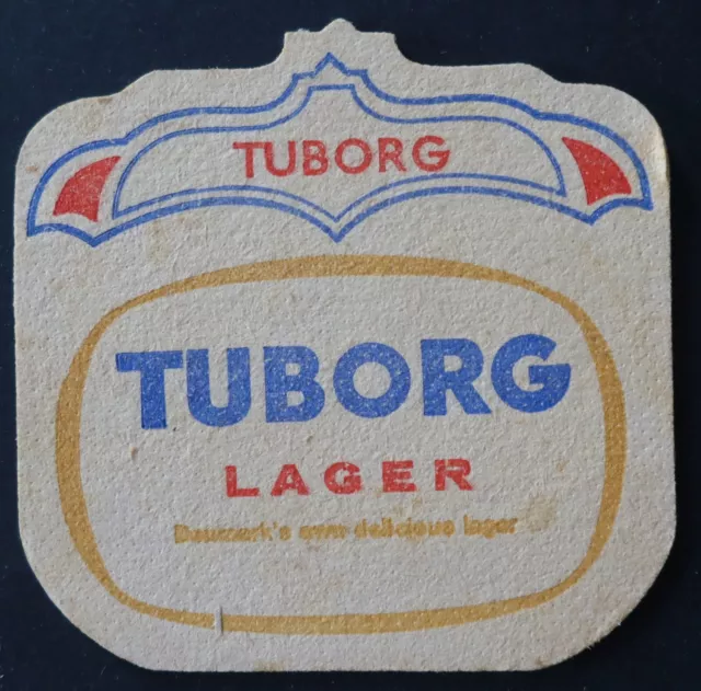 Sous-bock bière TUBORG LAGER Danemark 2 coaster beermat Bierdeckel 12