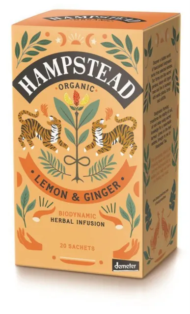 Hampstead Tea Biologico Limone & Zenzero Tè 20's
