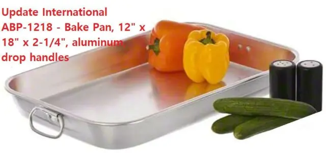 Update International ABP-1218  Bake Pan, 12" x 18" x 2.25" aluminum drop handles