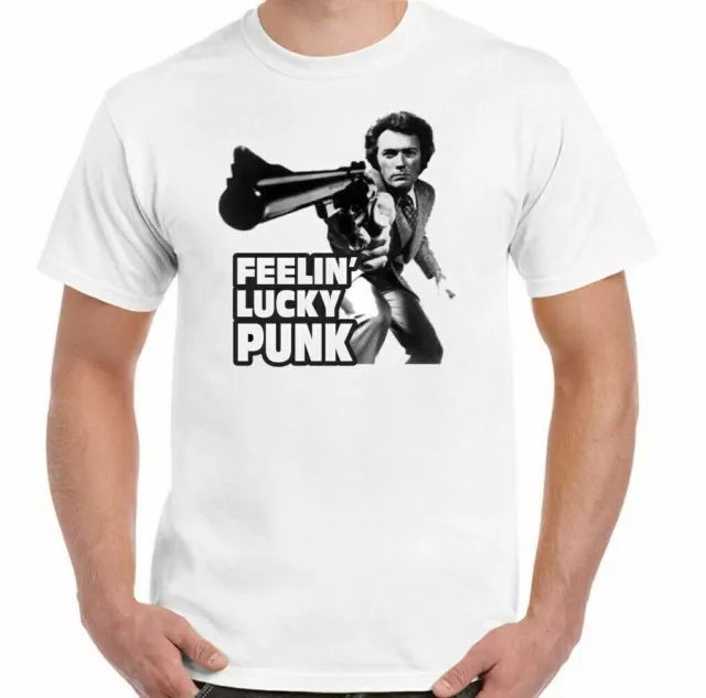 Feelin' Chance Punk T-Shirt Clint Eastwood Sale Harry Film Magnum 45 Hommes