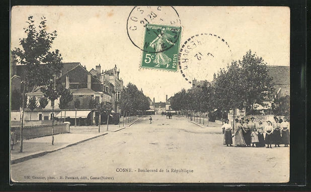 CPA Cosne, Boulevard de la République 1912