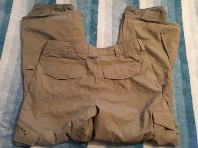 Mens Burton Dryride size L khaki/light Olive green color Cargo Snowboard Pants 3