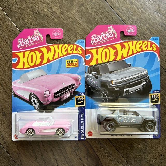 HOT WHEELS 2023 Barbie The Movie 2024 GMC Hummer EV & 56 Corvette NEW