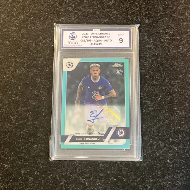 し*ん様 Topps Chrome ENZO FERNANDEZ サイン　aut 2022-23 Topps Chrome UCC Autograph Neon Green Refractor #EF
