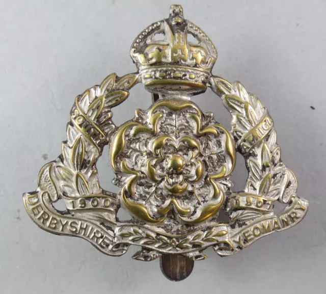 Military Cap Badge The Derbyshire Yeomanry British Army