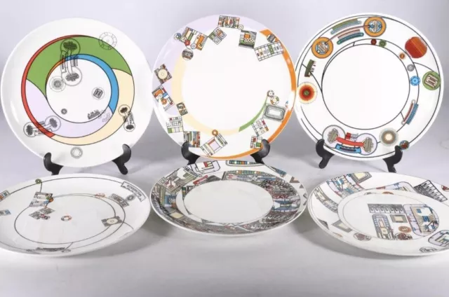 Eduardo Paolozzi Wedgwood "Kalkulium Suite" 6 Plates