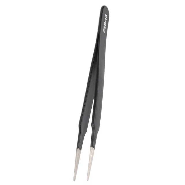Anti-Static Tweezers HRC40-45 Stainless Steel Flat Head Tweezers Stamping