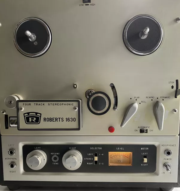 ROBERTS 1630 REEL to Reel Four Track Stereophonic Vintage Tape Recorder  Tested $198.00 - PicClick