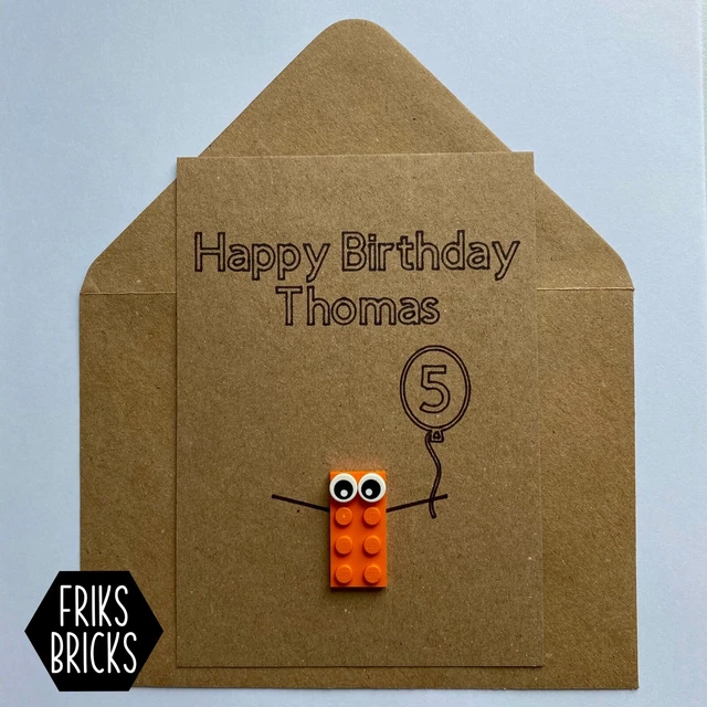 Handmade lego hotsell birthday cards