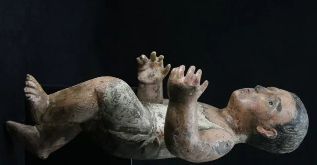 antique 17th - 18th C Baroque folk art, carved wooden Child Jesus, 34cm/13.3inch