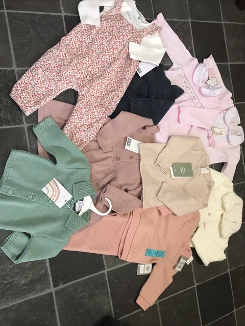 Huge Baby Girls Clothes Bundle Next H&M 11 Items All Brand New Age 6-9 Months