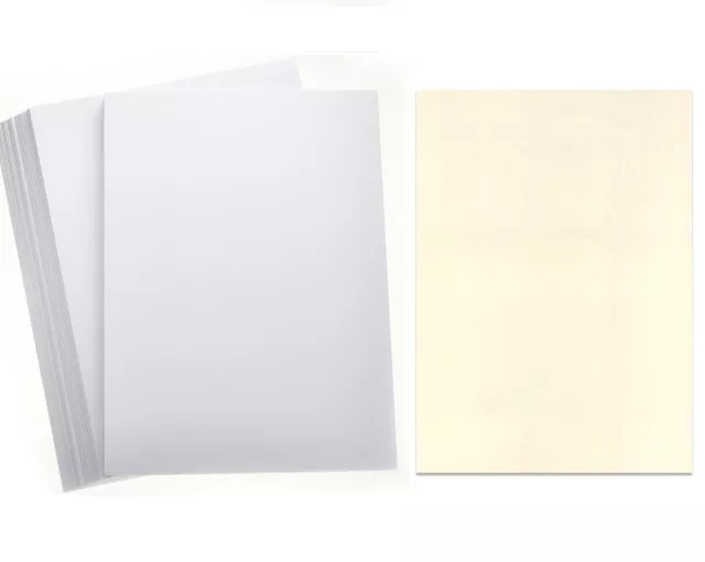 100 x A4 THICK 300gsm WHITE OR IVORY CREAM CARD MAKING CRAFT WEDDING DECOUPAGE