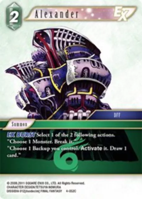 Alexander EX - 4-052C OPUS 4 Final Fantasy TCG