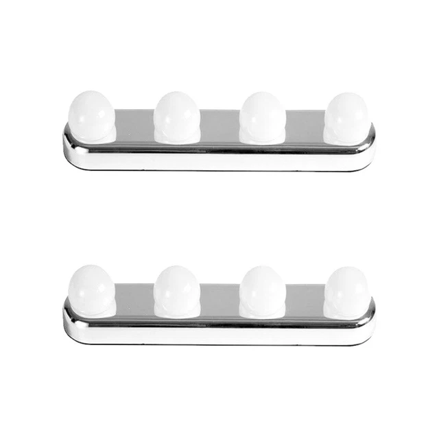 2 piezas Luz de maquillaje Batería Vanidad Luz Maquillaje Espejo Luz Lámparas