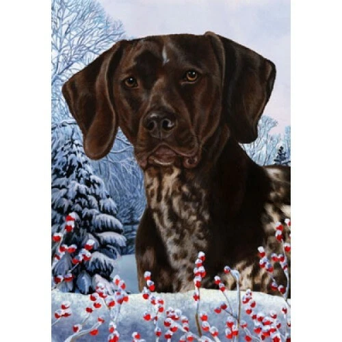 Winter Garden Flag - German Shorthaired Pointer 150491