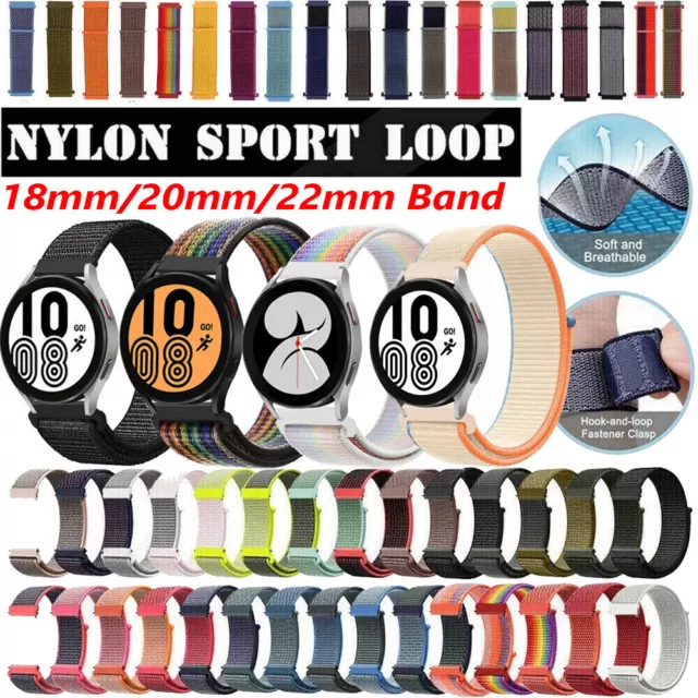 Sport Nylon Loop Armband Smart Watch Wrist Band Ersatzband 18mm 20mm 22mm Strap