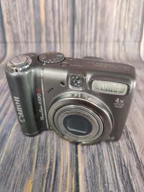 CANON PowerShot A590 IS 8.0mp Gray DIGITAL Camera 4X Optical Zoom