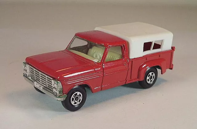 Matchbox Superfast Nr. 6 Ford Pick-Up rot/weiß mintgrün Base schmale Räder 2#219