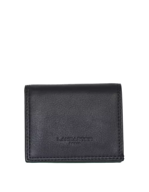 Portefeuille Lancaster cuir ref 26057 noir 10*8*1 cm Neuf